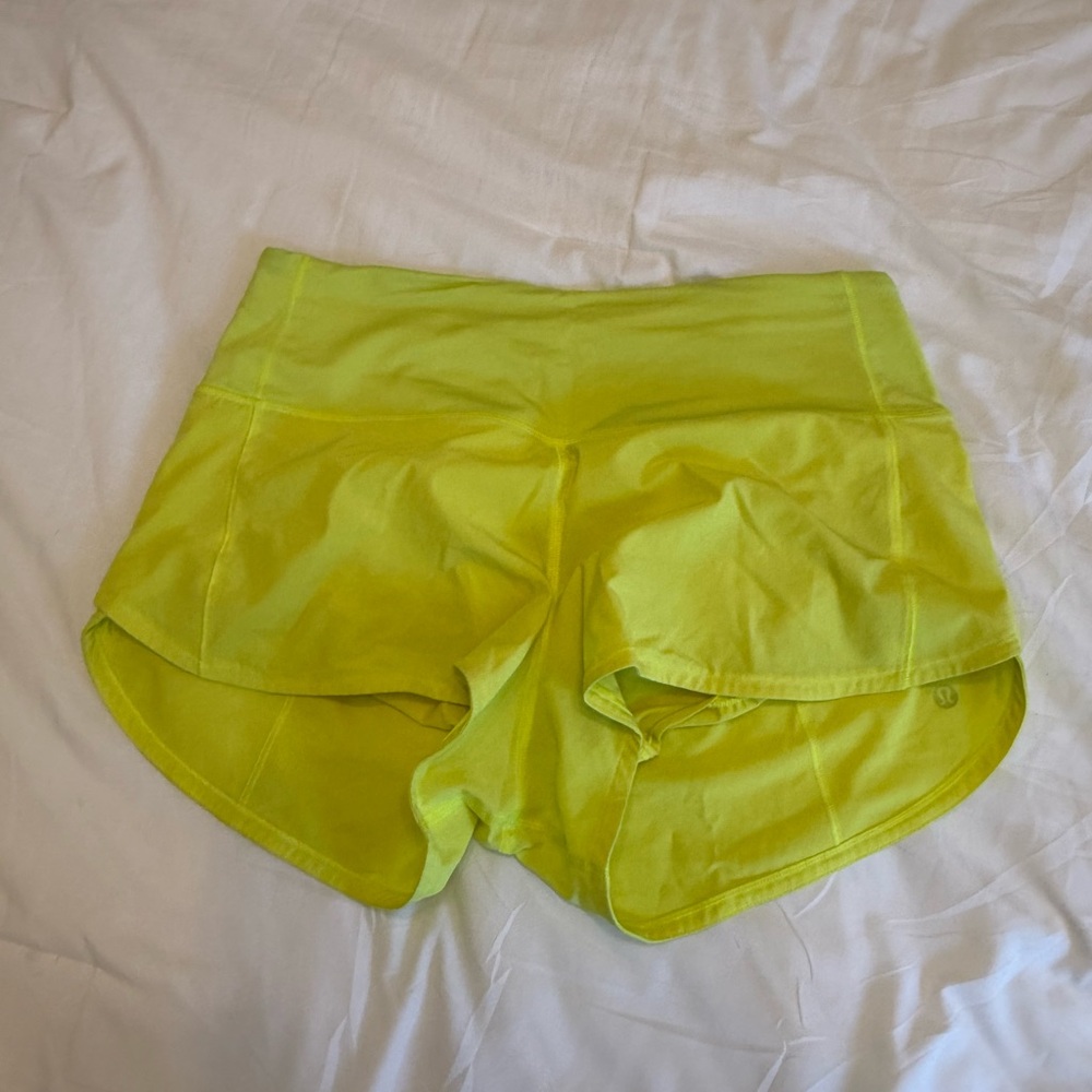 Women's Lime Green Athletic Shorts